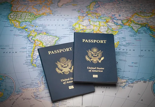 Crest translation services: a closed passport on a world map